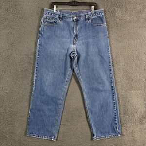 Vtg Levis Jeans Womens 14 Blue 577 Loose Fit Medium Wash Baggy Y2K